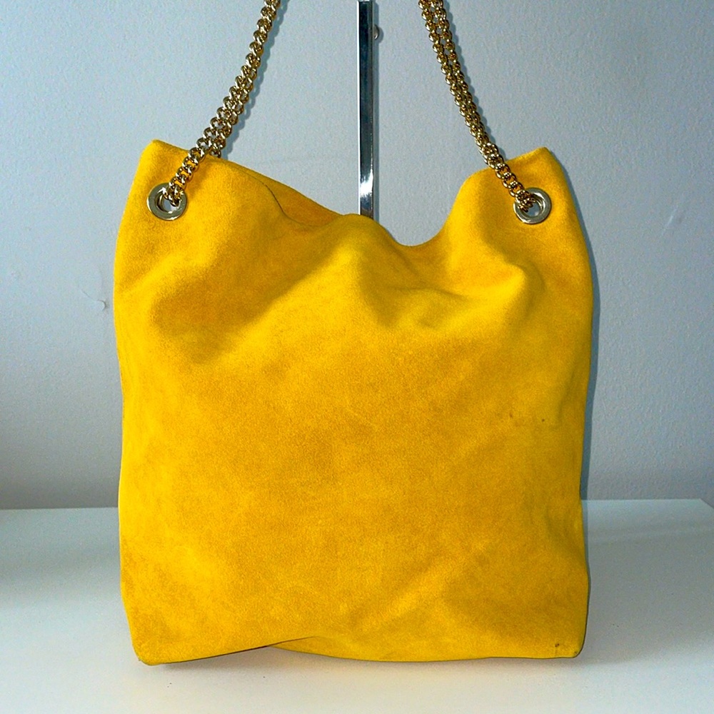 Brooke Brothers Yellow leather chain Bag